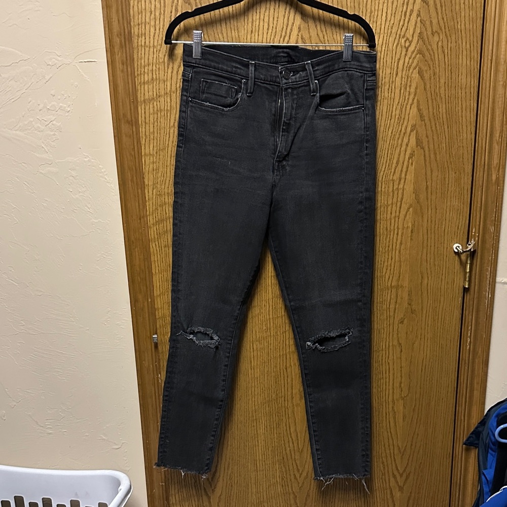 BDG Black Skinny Distressed High-Rise Jeans